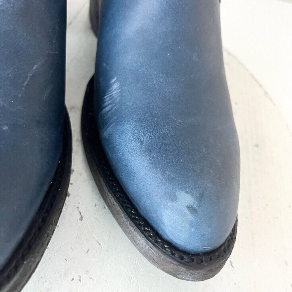 Lane PLAIN JANE Womens Cowboy Midi Boots 5 Blue Western Cowgirl Short Boot - Picture 7 of 13
